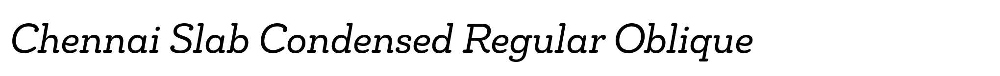 Chennai Slab Condensed Regular Oblique image